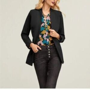 CAbi Dinner Jacket | Black One-Button Blazer | Size 8